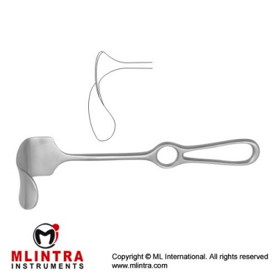 Kocher Retractor Stainless Steel, 25 cm - 9 3/4" Blade Size 80 x 55 mm